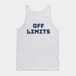 Off Limits. Can't Touch This. Navy Blue Tank Top